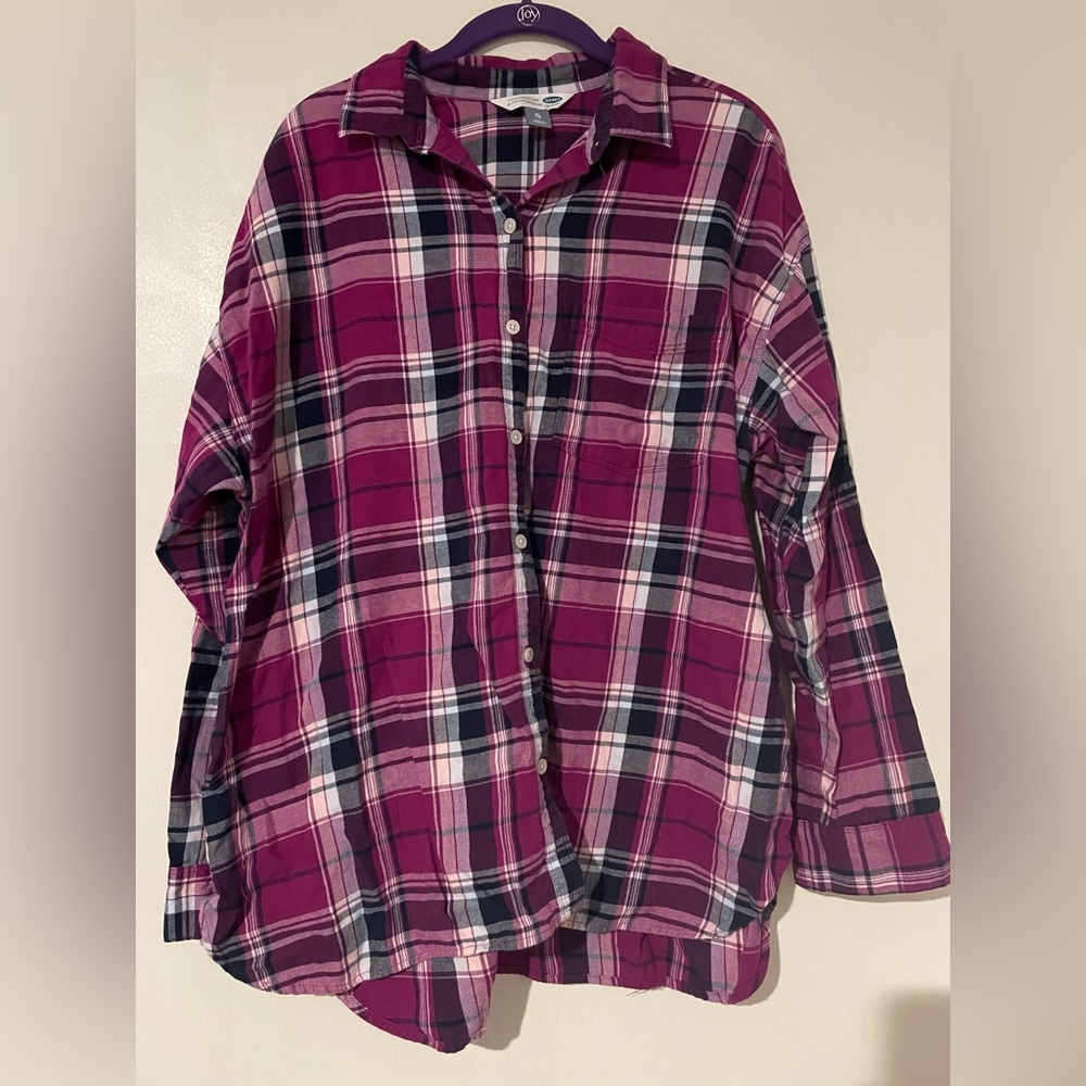 Old Navy, Boyfriend shirt, size XL, purple